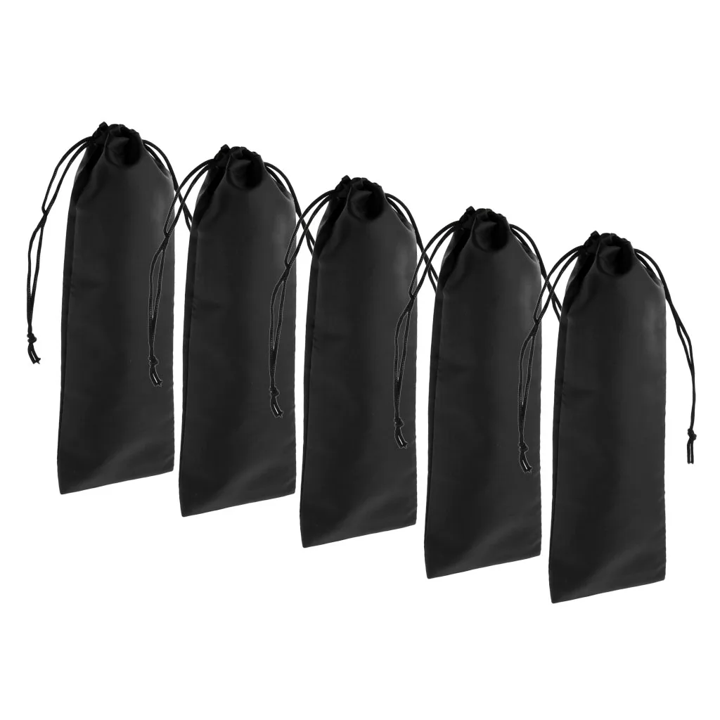 5 Pieces Hair Straightener Pouch with Drawstring Curling Storage Cover ,Flat