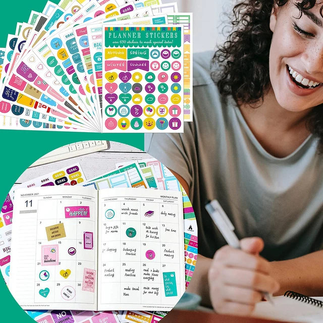 Buy KIROYAL 24 Sheets Planner Stickers for Women,Planner Accessories for  Journals and s,Daily Planners Monthly Celebrations Planner Stickers for  budget Decorating,Holiday Seasonal Planning sticker for kids,1400+ Happy  Stickers Online at desertcartOMAN