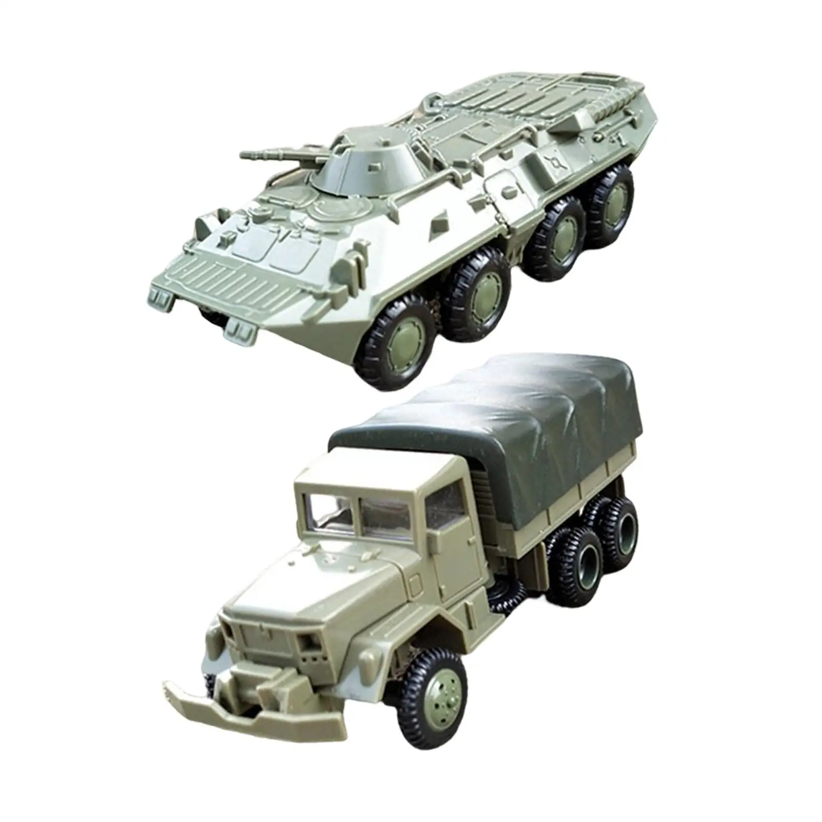 4D Trucks Model Toys Playset Architecture Model 1/72 Model Toys Boy Kid