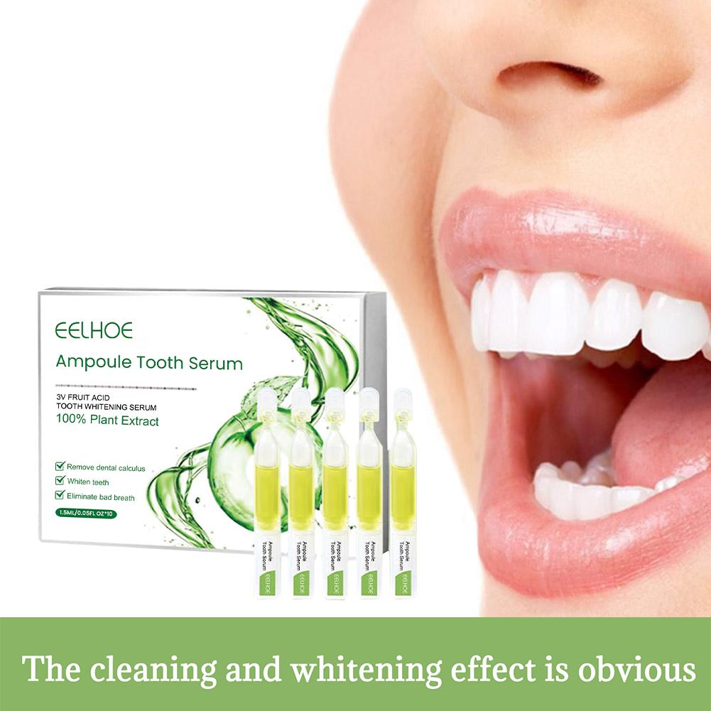 Best of Natural Mint Flavor Teeth Whitening Essence Oral Care Effective Remove Stains Teeth Cleaning Serum Ampoule Toothpaste 10 Pcs Reviews & Tips - Image 3