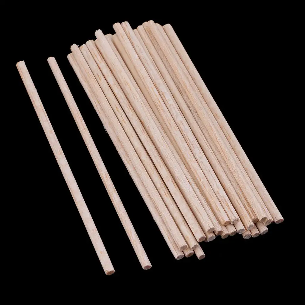 3 Diameter 3 Styles (50mm/75mm/100mm) Unfinished Balsa Wood Round Shape Dowel Rods for Crafts Heimwerken and garden 