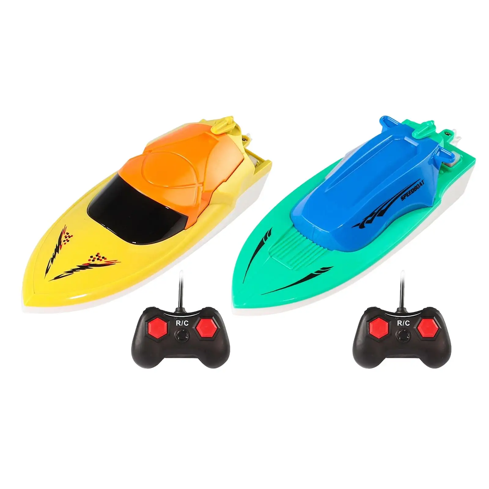 Mini Racing Boat Toy with Remote Control , Easily Forward, Reverse, Turn Left, and Turn Right Anti Collision Body Sturdy Durable