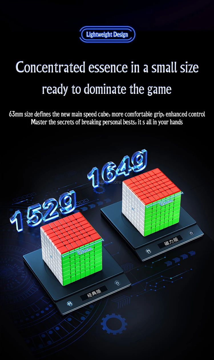 Cube-MOYU MeiLong 7 V2 7x7x7, Cubo magnético de velocidad, juguetes profesionales sin pegatinas, MoYu MeiLong 6