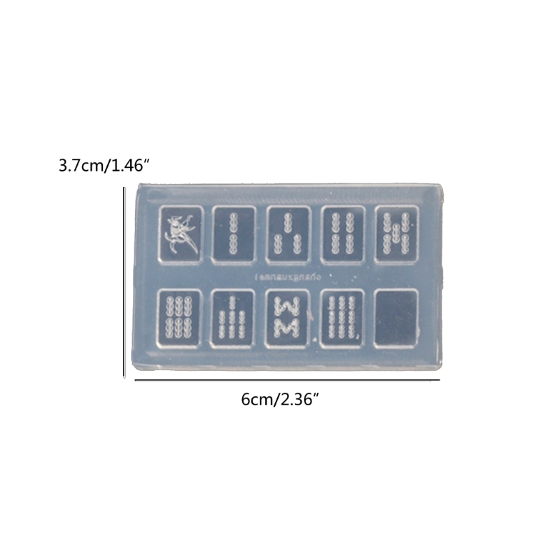R3MC Resin Casting Molds Resin Silicone Mold DIY Craft Project Mahjong Nail Moulds