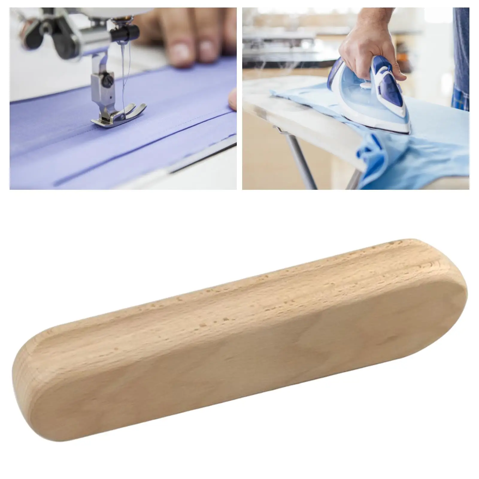Wooden Tailors Clapper Large Handheld Seam Flattening Tool 24cm Professional Clapper for Sewing Ironing Embroidery Quilting