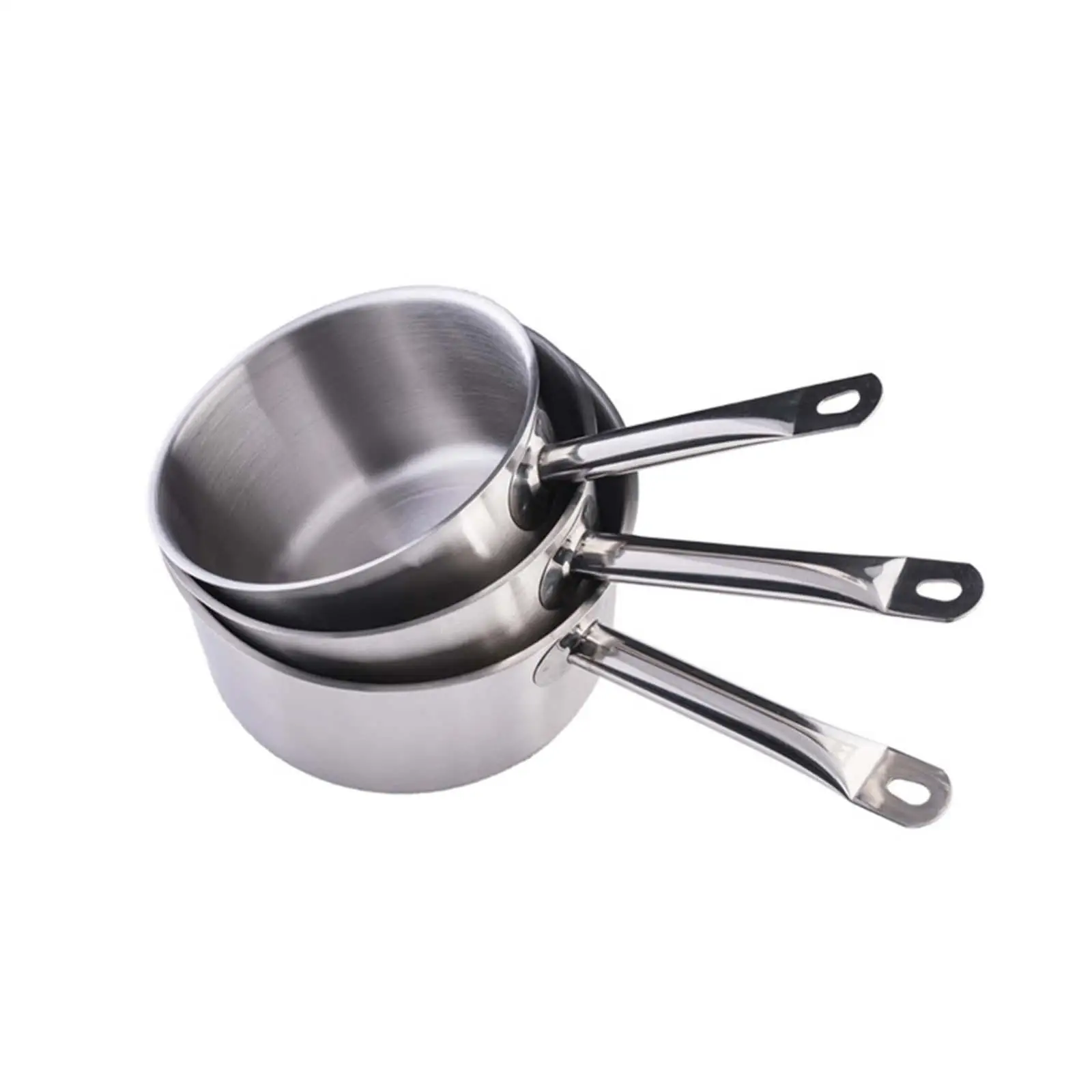 Stainless Steel Sauce Pan with Lid Cookware 2.6L Induction Milk Pots Pasta for Sauce Gravies Restaurant Kitchen
