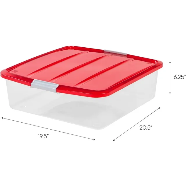 Holiday Wreath Storage Container Box with Lid,Stackable Under Bed