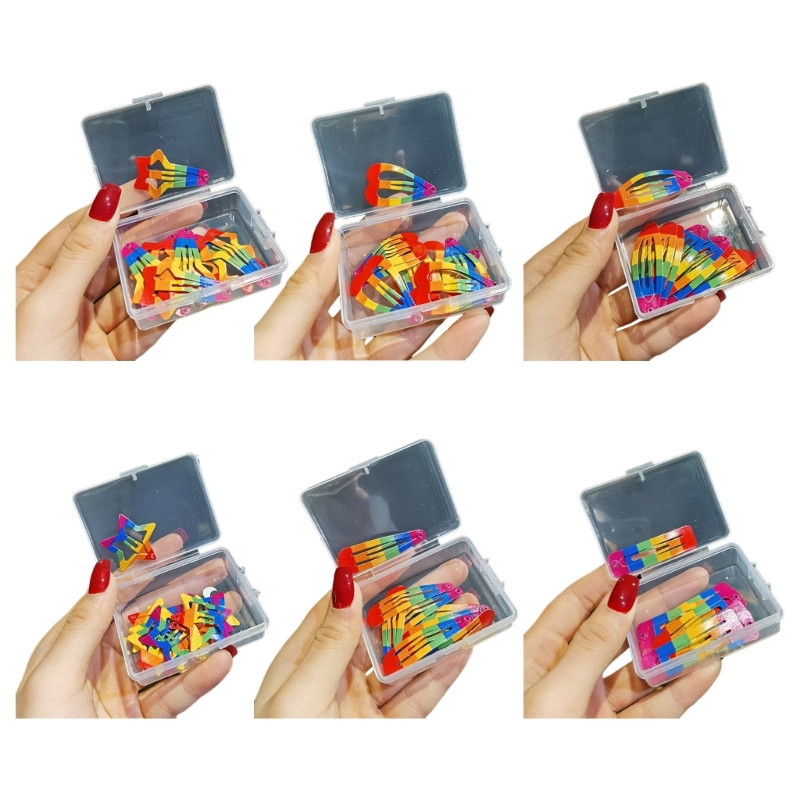 Y2k Regenbogen Farbdesign Mädchen Haarspange Foto Haarnadeln Schöne Haarspange – Detail 1