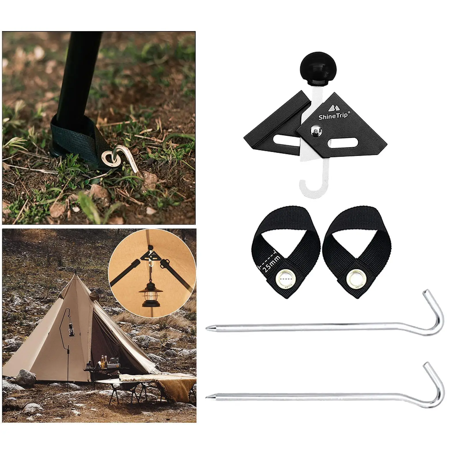 Tarp Pole Tip Caps 90° Adjust Tent Build Pole Joint Ball Holder Shelter Canopy Puncture  Thimble fits for 6mm Rods