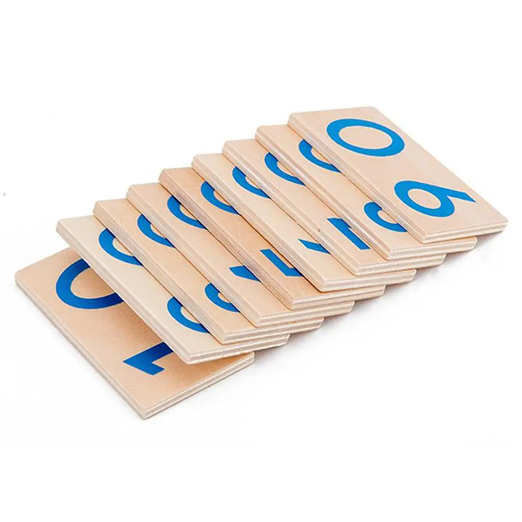 Wood Number Card 1-9000 Developmental Math Learning for 3 4 5 Years Old
