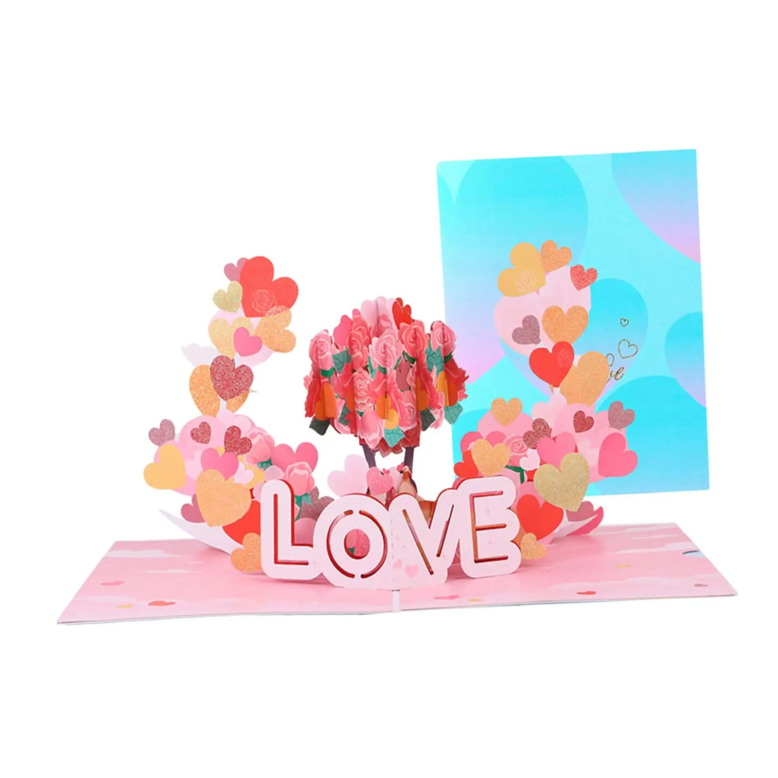 Paper Love Popup Card Valentines Day Cards for Celebration Birthday Friends