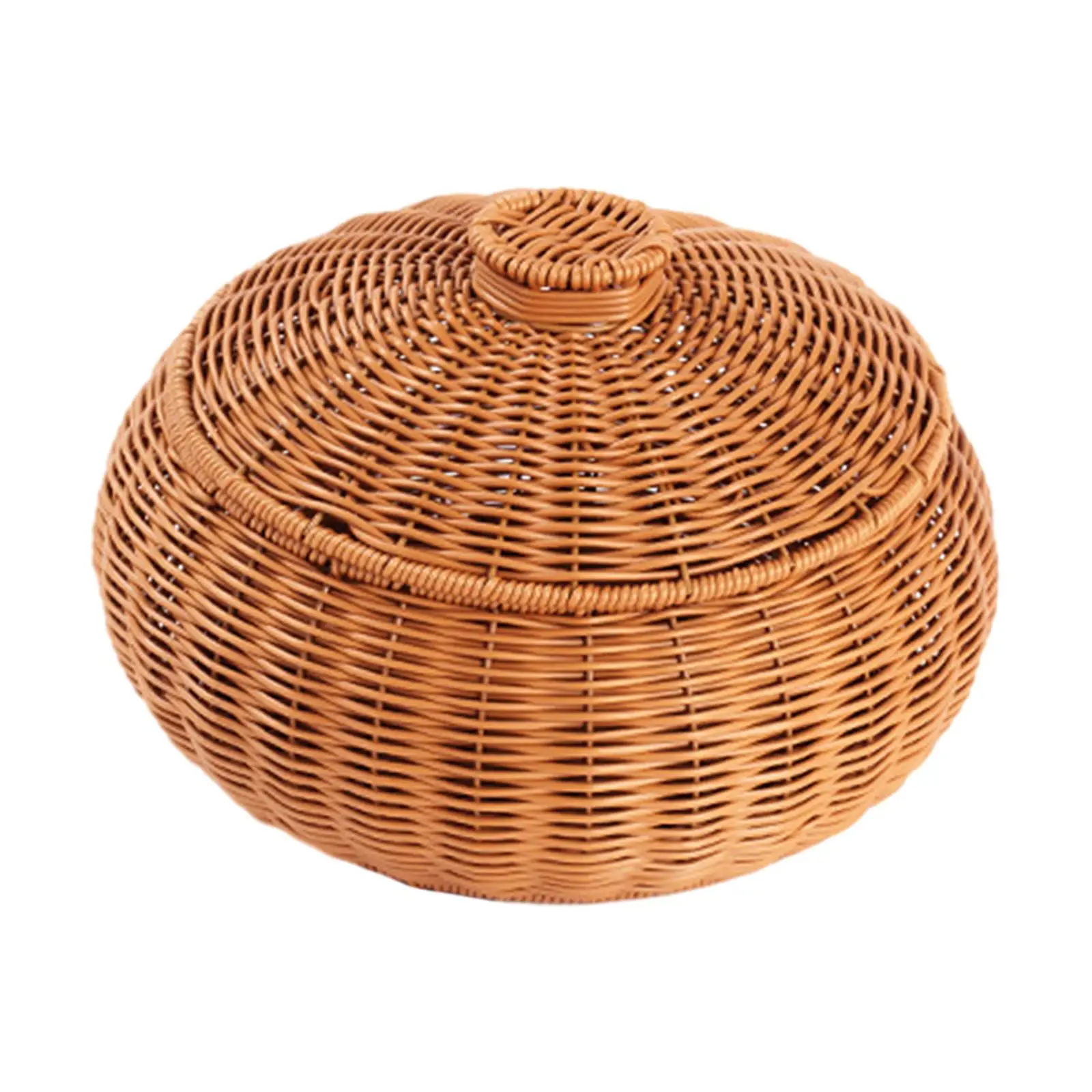 Hand Woven Basket Desk Clutter Organization Crafts Food Storage Basket for Restaurant Bedroom Home Living Room Shelves