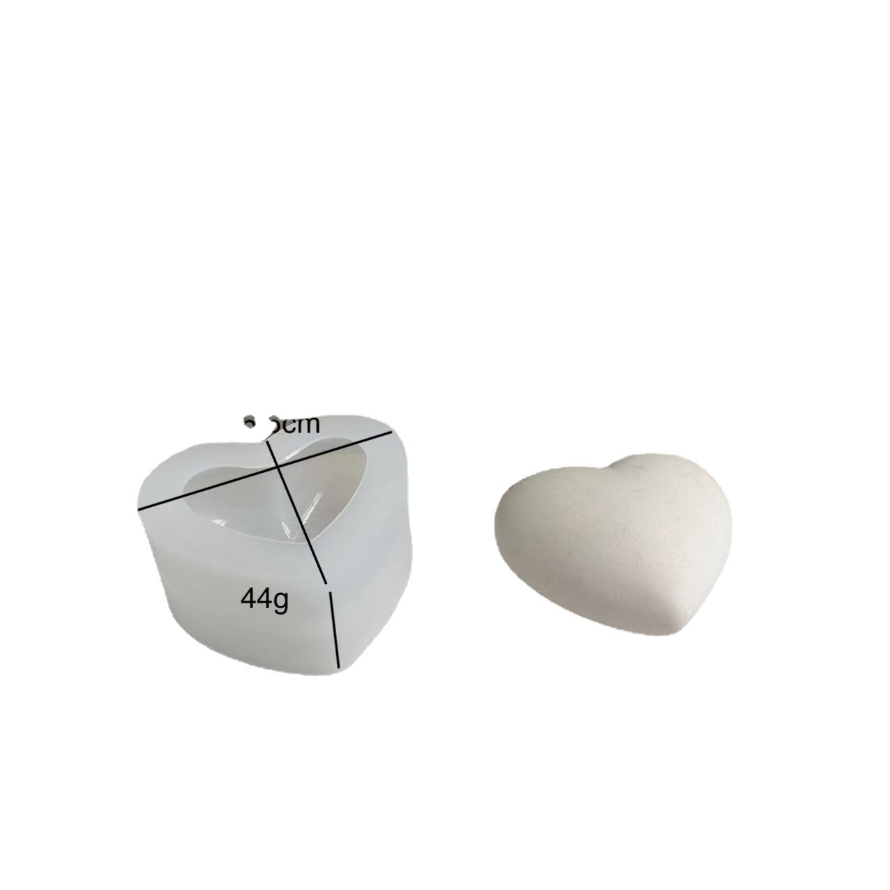 3D Liebe Herz Silikon Form Aroma Gips Kerze Form DIY Dessert Mousse Backen Gebäck Süßigkeiten Schokolade Formen Kuchen Dekoration – Detail 7