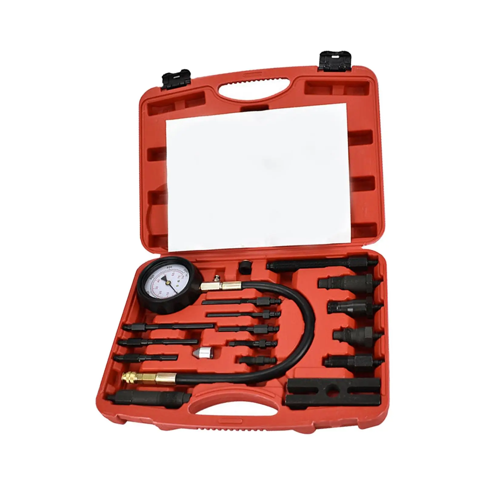 17 Pieces Engine Cylinder Compression Tester Tool Hardware 0-1000 PSI