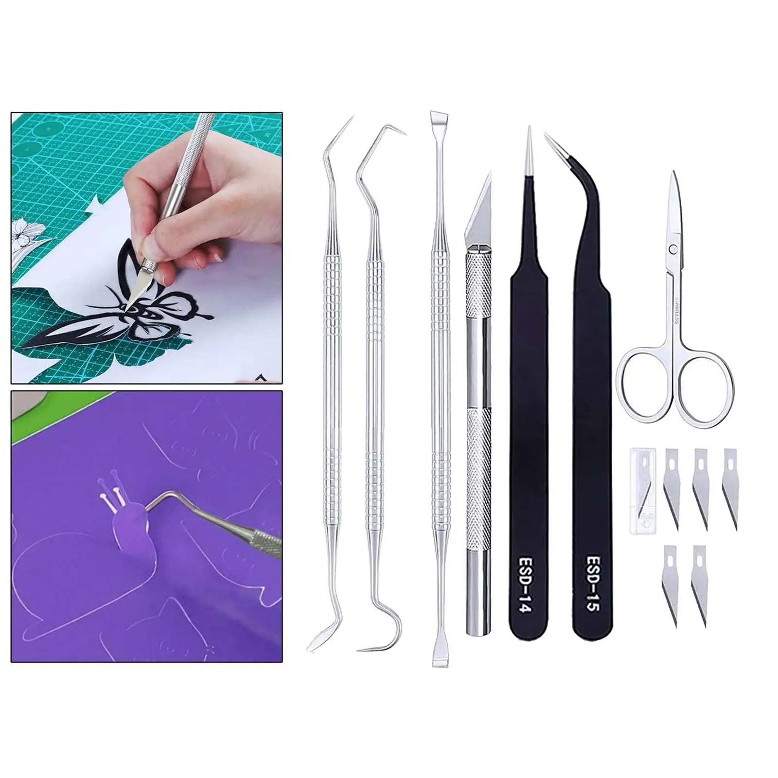 7x  Weeding Craft Tool Kit Weeder Hooks Set for Cameos 
