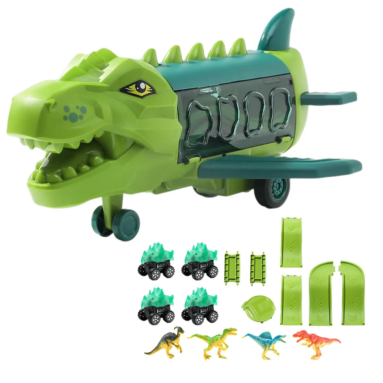 Dinosaur Toys Plane Transport Cars Playset for Pretend Toy Children Boys and