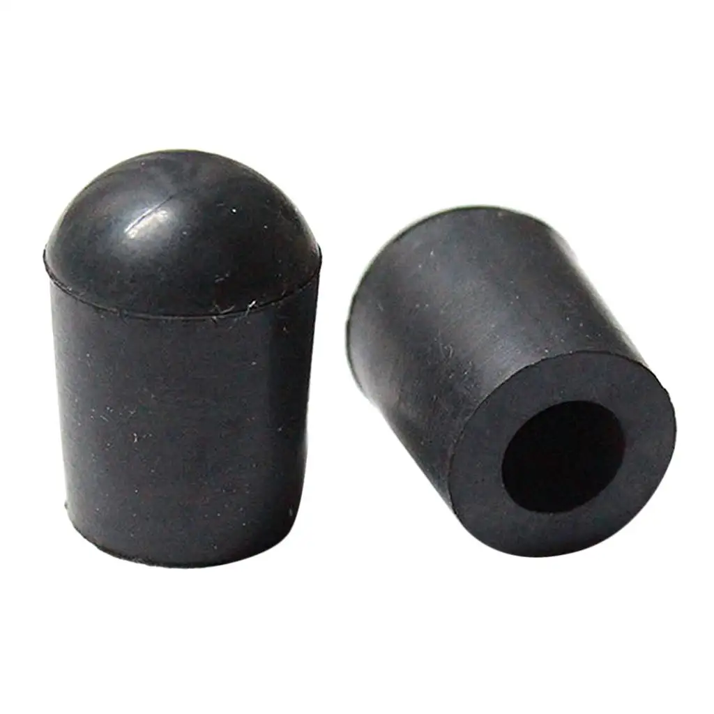 2 Pcs Black Rubber Tip 10mm Diameter for Upright Double Bass 