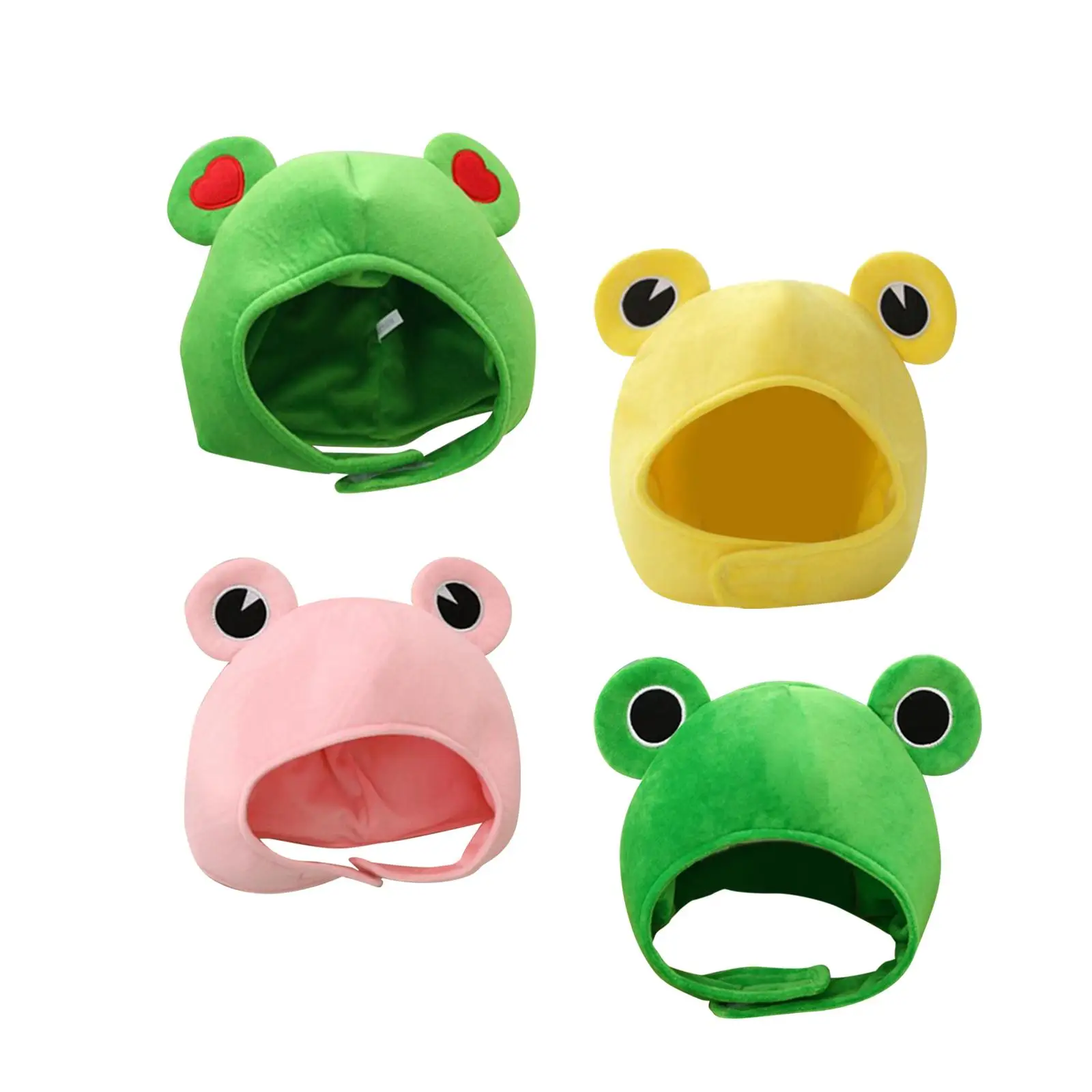 Novelty Plush Frog Hat Dress up Cosplay Women Men Cute Warm Photo Props Winter Headwear for Holiday Halloween Party Birthday