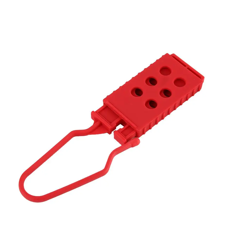6-Hole Red Nylon  Insulated  Hasp Overall Size: 173  Mm / 6.8 X 1.7 Inches