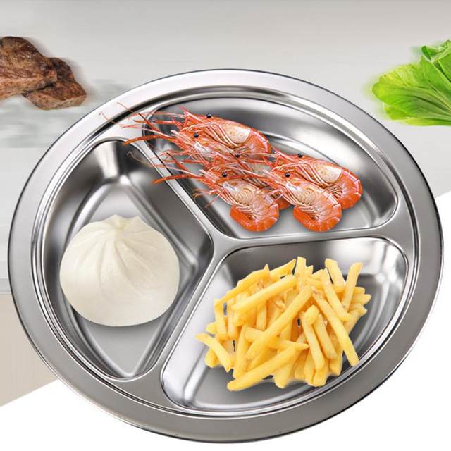  AIYoo Divided Plate with Lid for Adults 304 Stainless