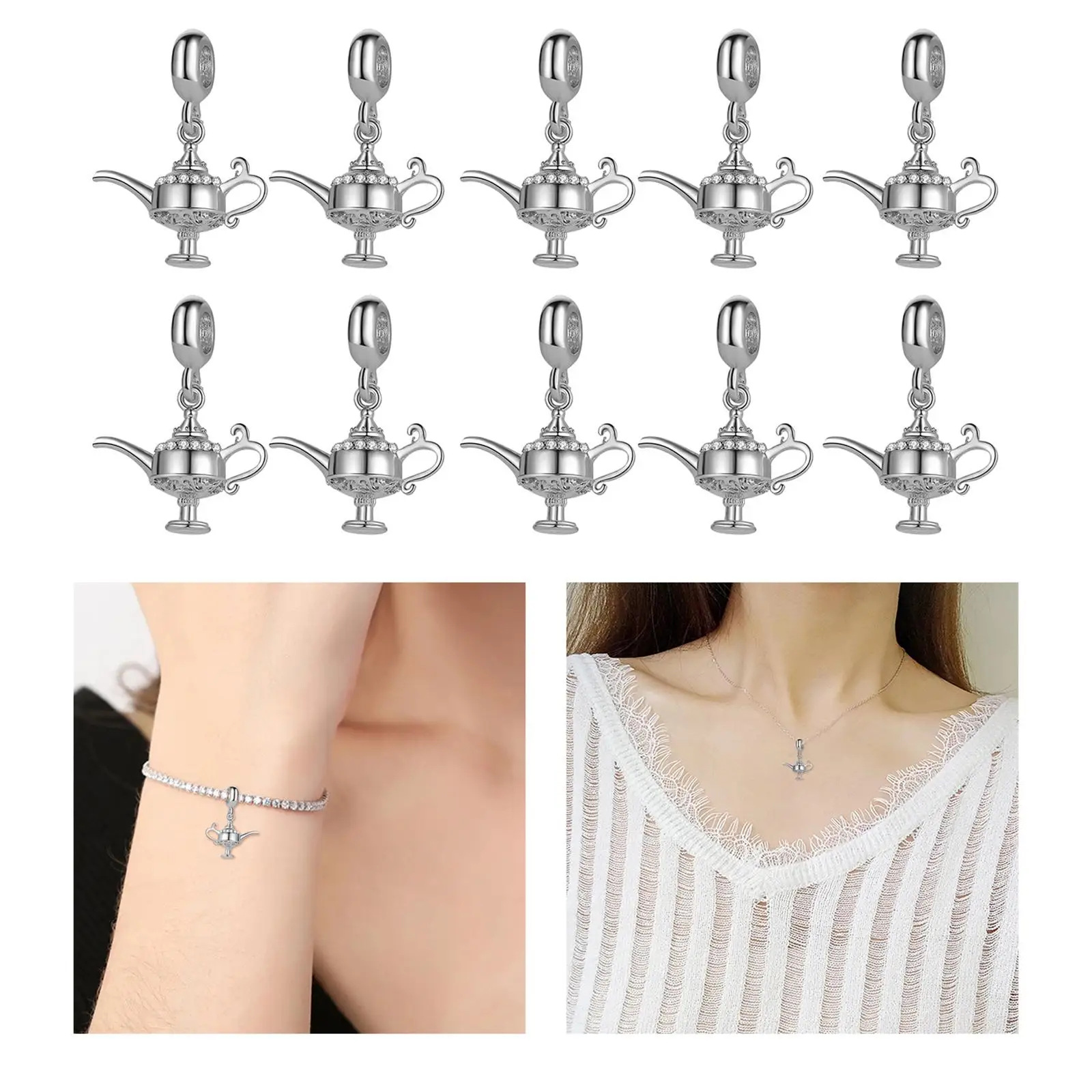 DIY Pendant Bracelet Necklaces Pendant Bangle Alloy Material Gifts Women