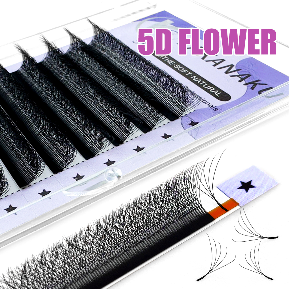 Best of LAKANAKU 5D W Shape Eyelashes Extension Premade Volume Fans Natural Soft C / D / DD W Style Flower Clover Lashes Reviews & Tips