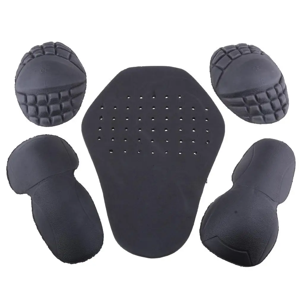 5pcs Motorcycle Riding Shoulder Elbow Insert Pad Racing Safty Gear