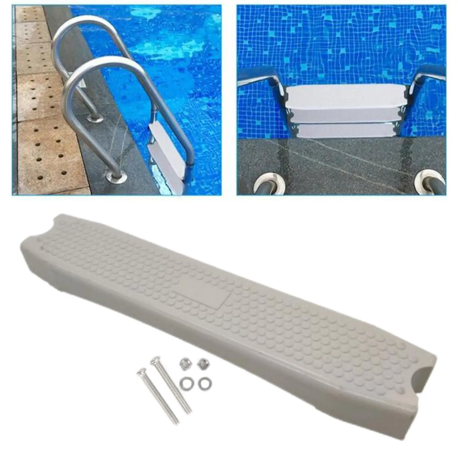 Escalator Pedal Non Slip Pedal Accessory in Ground Entry Stair Replacement with Screws Swimming Pool Underwater Step Rung Ladder