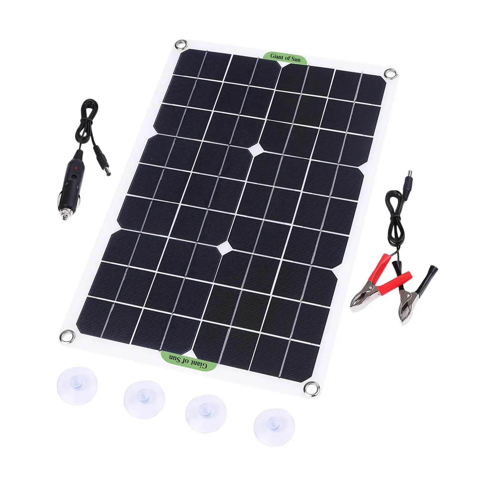 20W Solar Panel Solar RV Connector Cable Monocrystalline Silicon Solar 8V for Boat Camping Solar Generator Picnic Roof