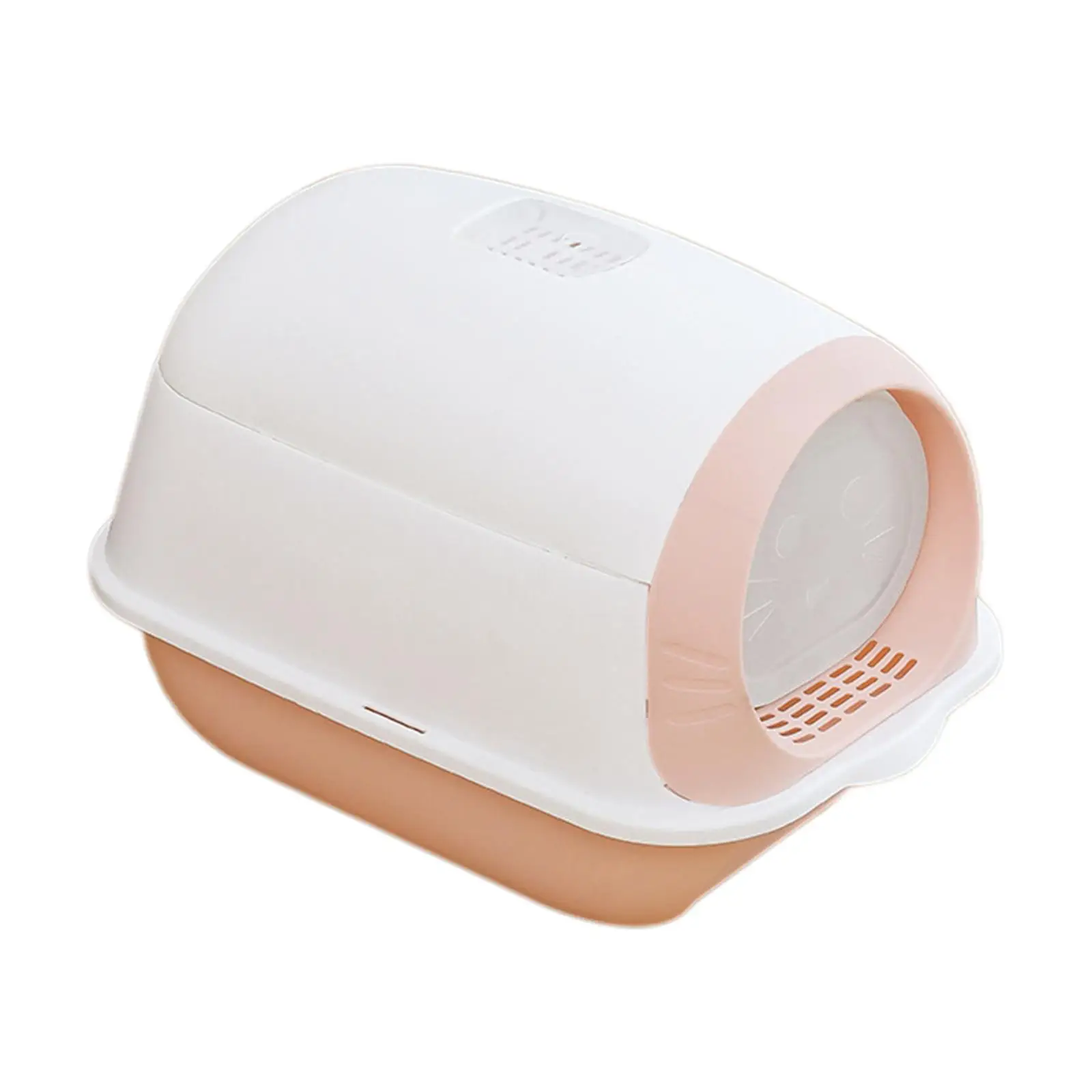 Pet Litter Tray Enclosed Potty Toilet with Gate Deep Loo Litter Pan Hooded Cat Litter Box for Rabbit Puppy Travel Kitten Kitty