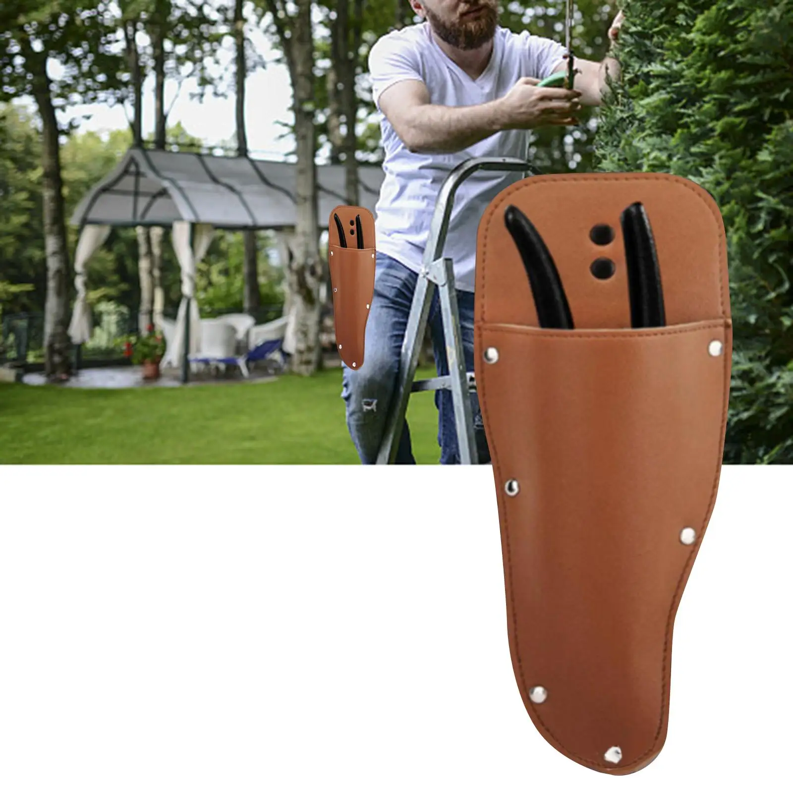 Pruning Shear Cover Professional PU Leather Easy to Carry for Garden Tools