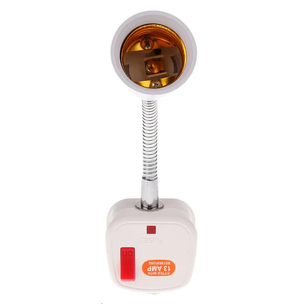 E27 Socket Light Bulb Socket Adaptor Converter Lamp Holder Base-UK Plug