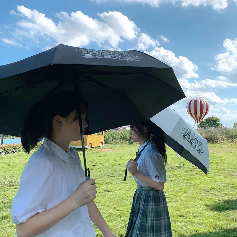 Snoopy Automatic Manual Umbrella Anime Rain Wind Resistant Trip Sun Reverse  Anti-uv Folding Umbrella Windproof Gift Cute Parasol - Slippers - AliExpress