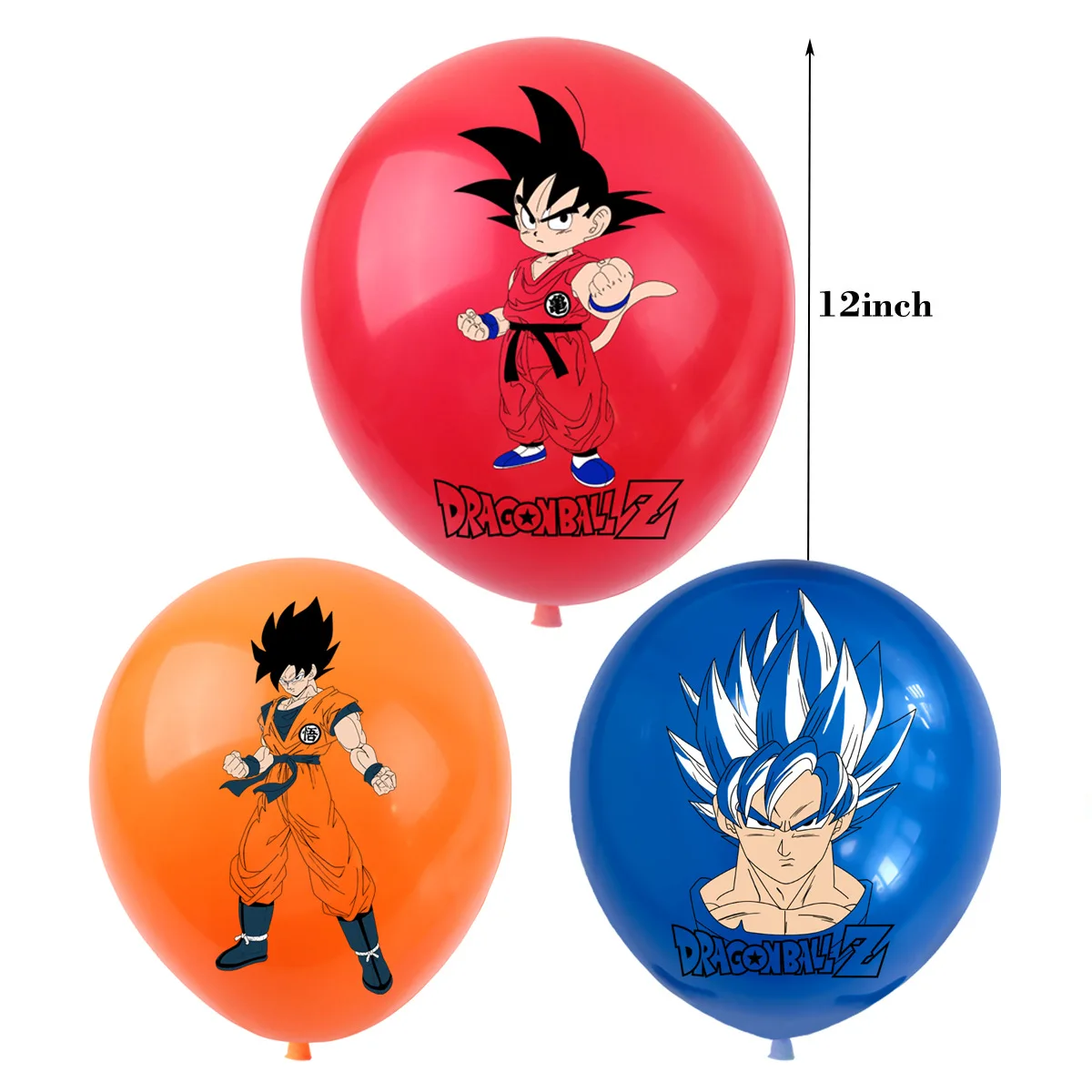 Dragon Ball Z Birthday Party Decoration Anime Tableware Invitation Cards Banner Backdrop Poster Cake Topper Number Balloon Set