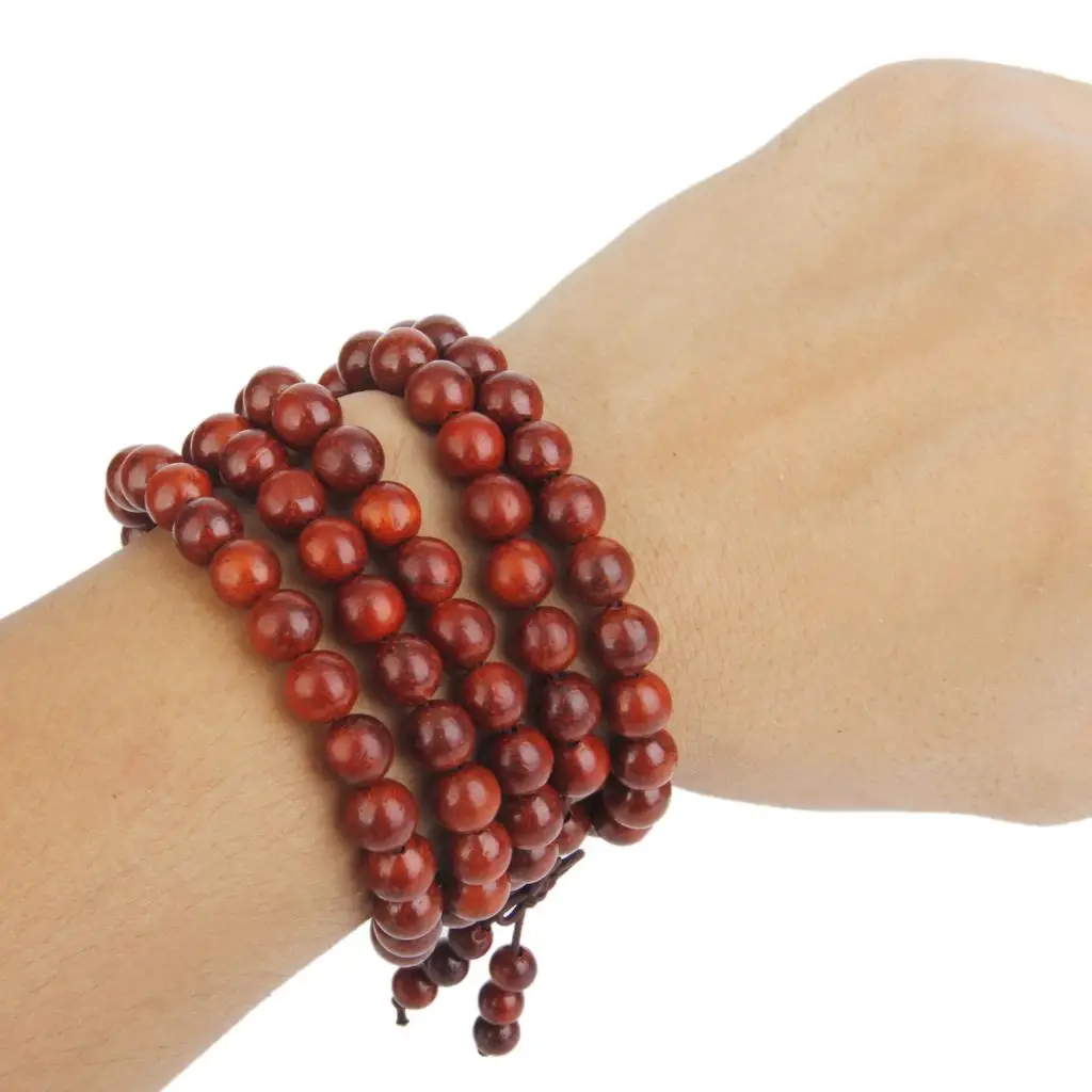 8mm Tibetan 108 Buddhist Prayer Beads Mala Bracelet Necklace Gift