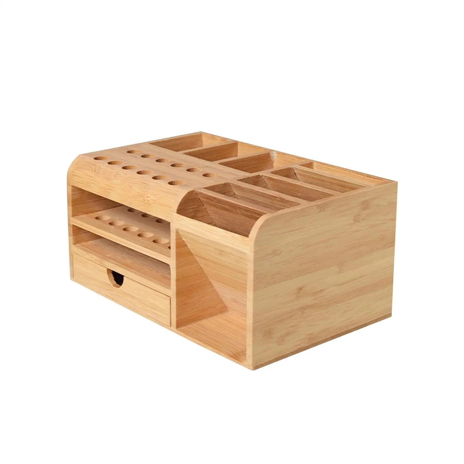 Artist Storage Supply with Drawers Multipurpose Free Standing Wooden Desktop Storage Box for Pen Desk Home Storage Case