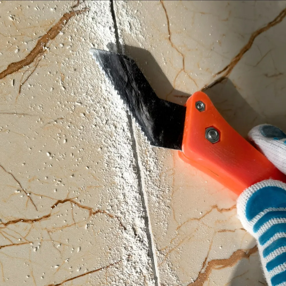 Professional Ceramic Tile Gap Repair Hook Knife for Cleaning Removal Grout Tungsten Steel Joint Notcher Hand Construction Tools