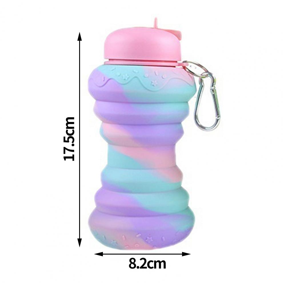 Reusable Thickened Folding Water Cup High Capacity Foldable Water Bottle Collapsible Sport Water Cup Daily Drinking Bottle 600Ml