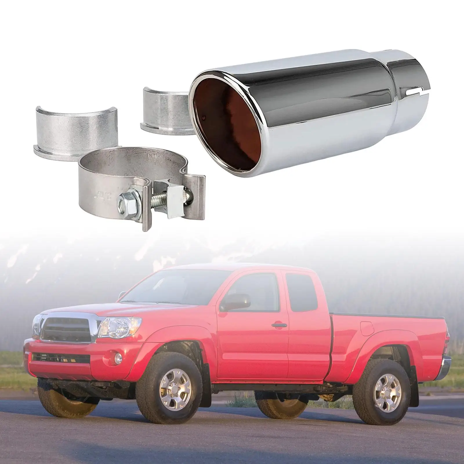 Exhaust Tip PT932-35162 Stainless Steel Replace Parts Easy to Install for Toyota for tacoma 2005-2023 Automotive Accessories