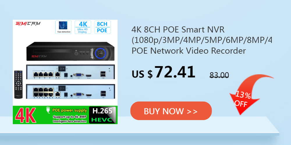 Title 1, 4K 8MP IP Kamera Überwachung POE Onvif H265 Aud...