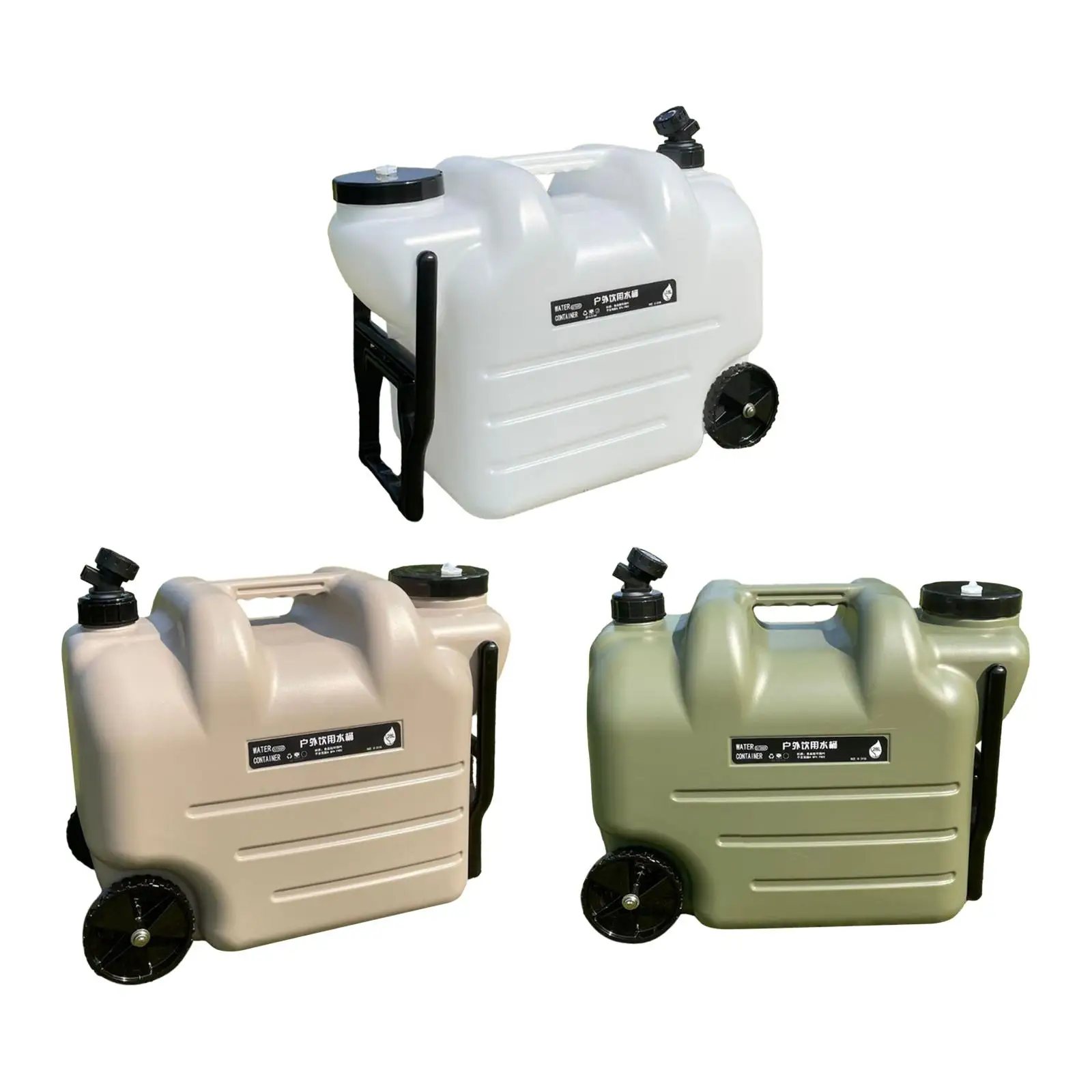 Water Container with Wheels 28L Water Tank for Camping Emergency Washing