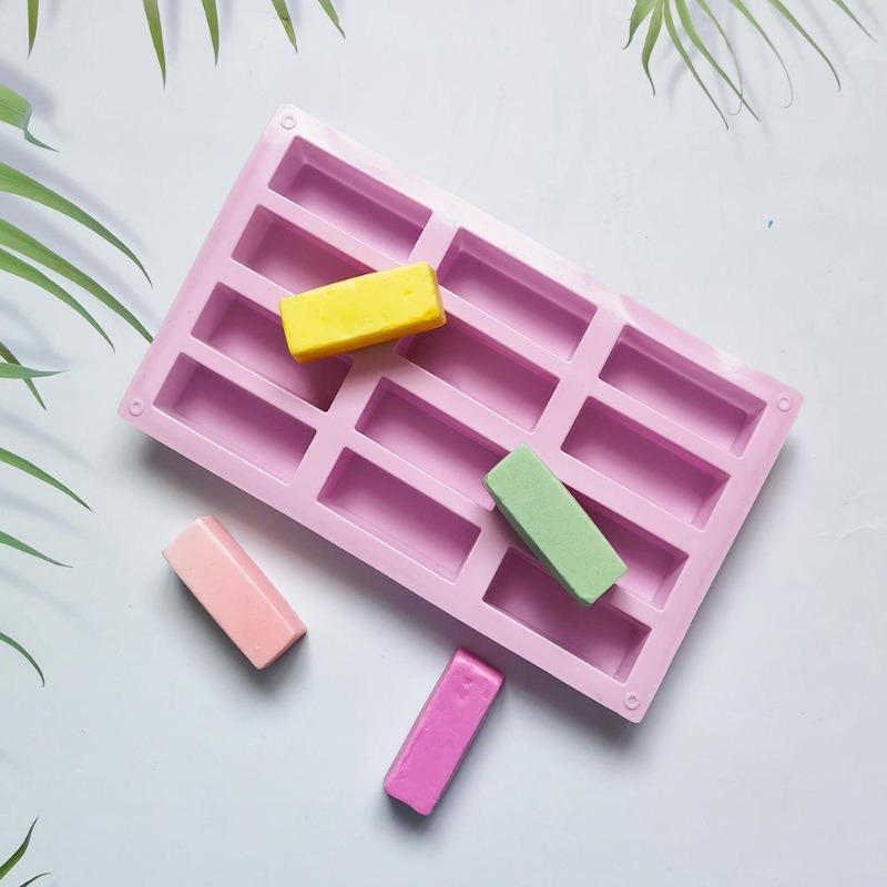 Description Picture 2 of item12 Cavity Silicone Protein Bar Shapes Mold Rectangle Baking Tool Mould Handmade Bath Soap Mold French Cake Mold Dessert Tool
