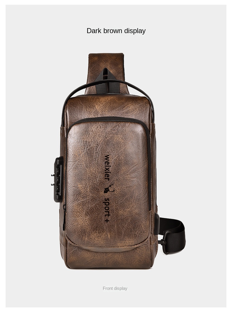 Title 25, New Casual Chest Bag Travel shoulder bag Men Mu...