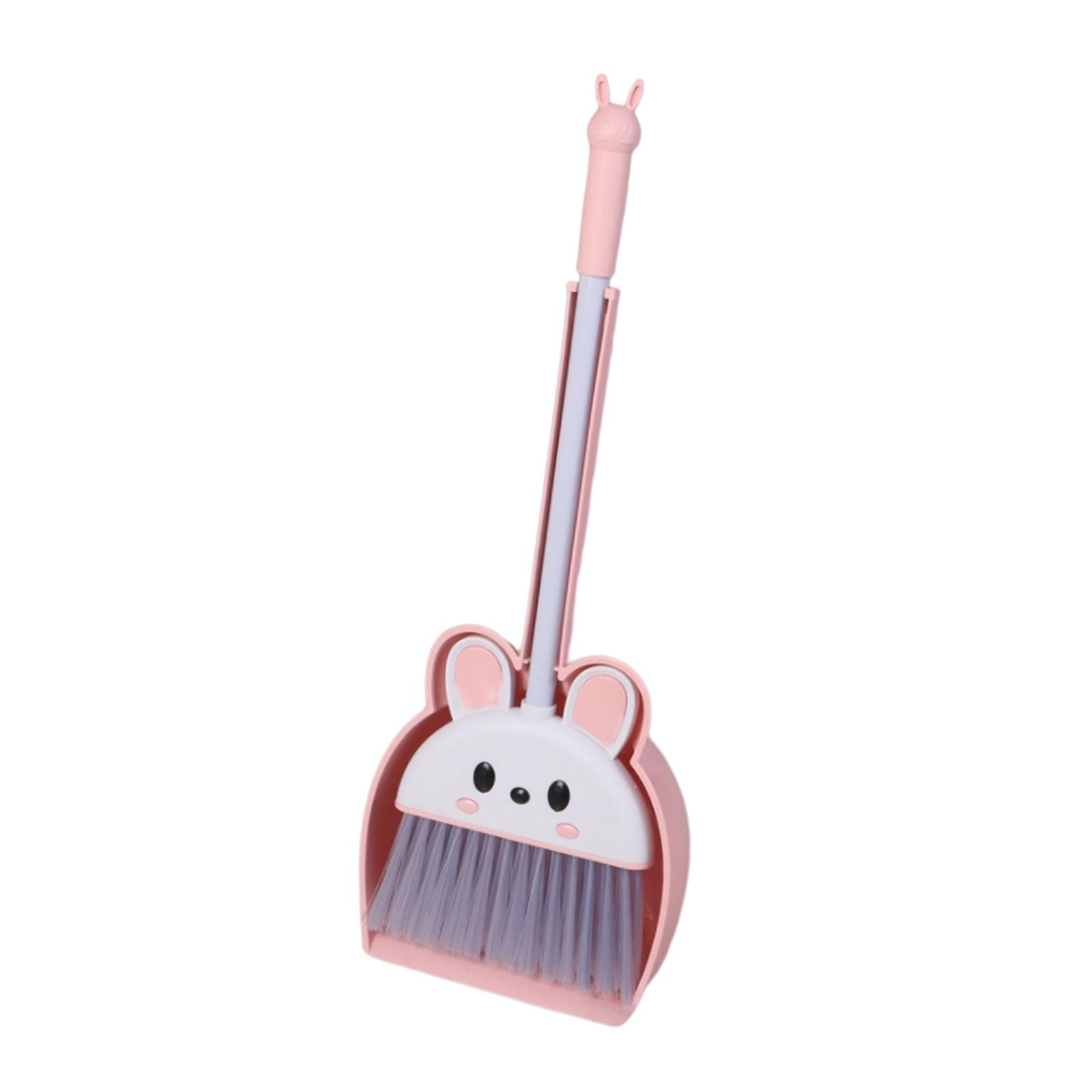 Mini Broom and Dustpan Set for Kids Pretend Play for Kindergarten Boys Girls