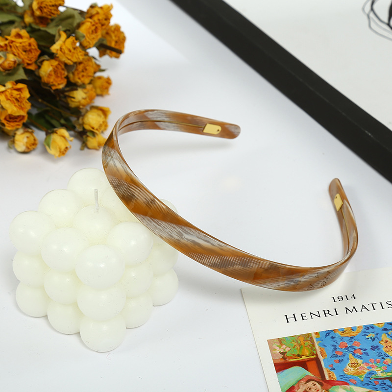Koreanische Version von Ins Schmuck Acetat Haarschmuck Schildpattfarbe Stirnbänder Damen Gesichtswäsche Haarbänder Spot Großhandel – Detail 6