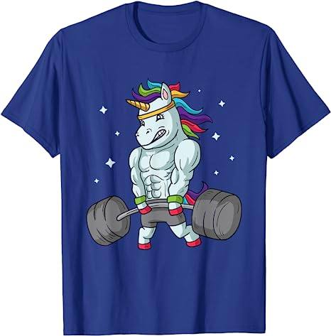 Unicorn Weightlifting T-Shirt Deadlift Fitness Gym Women Men Tee  Weightlifing Barbell Humorous Weightlifter Tops Outfits Gifts