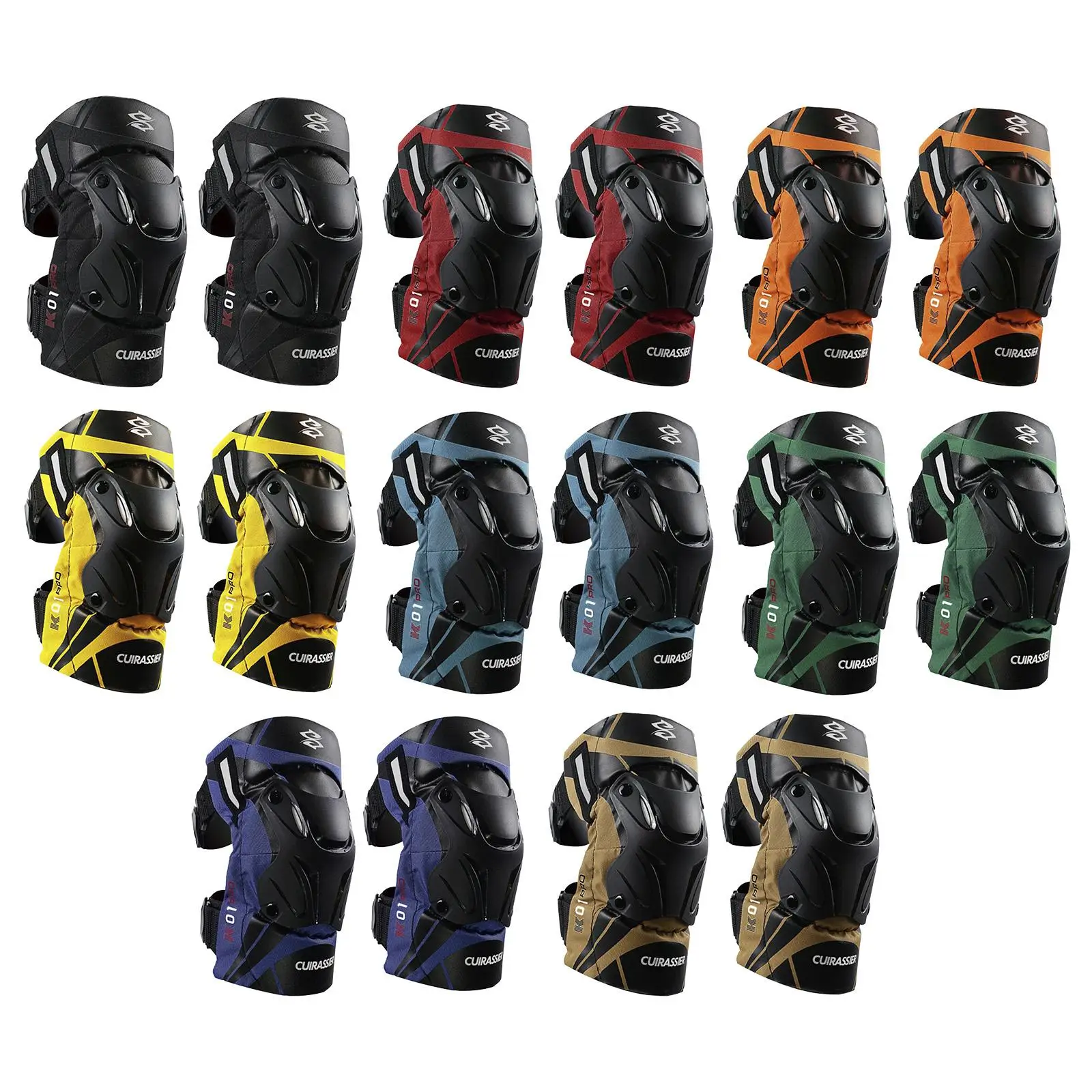 2x Motorcycle Knee Pads Knee Brace Fit for Motocross Racing Flexible Bending 3D High Brightness Reflective