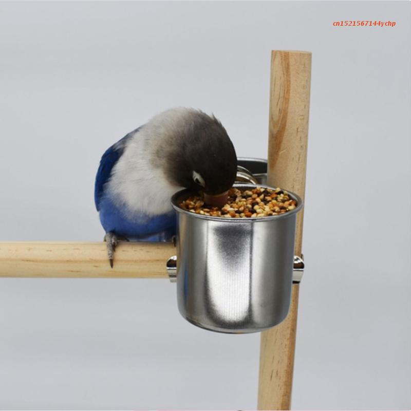 Title 7, Stainless Steel Bird Feeder Coop Cup Food Bowl ...