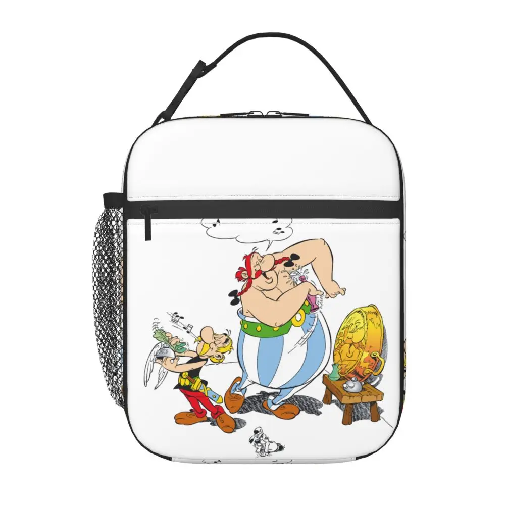 asterix obelix resuable lancheira leakproof francês comic cooler comida térmica isolado saco de almoço crianças da escola