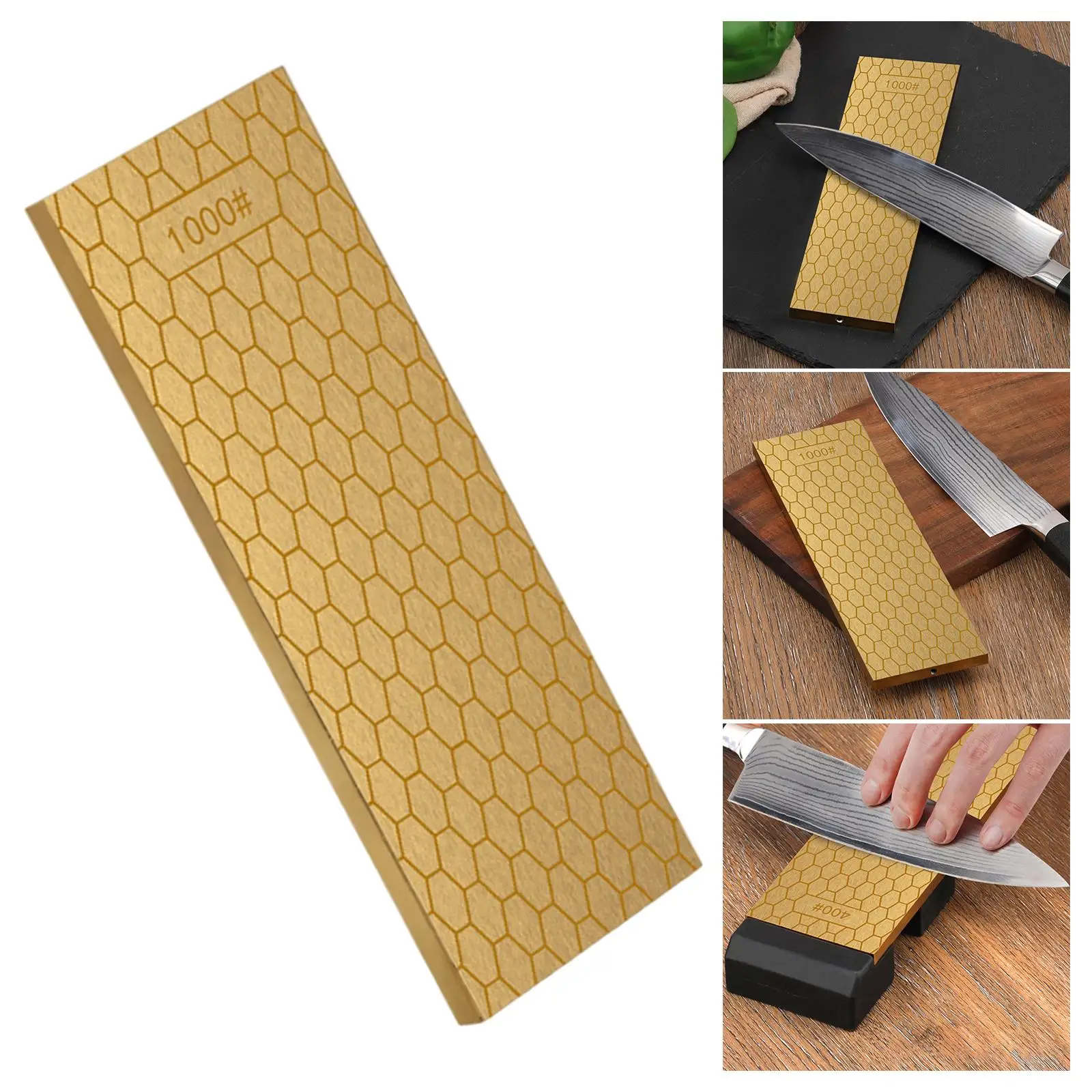 Diamond Sharpening Stone Plate Sharpening Stone Professional Stone for Kitchen Sharpening Dull Blunt or Tired Edge 400 Grit Tool